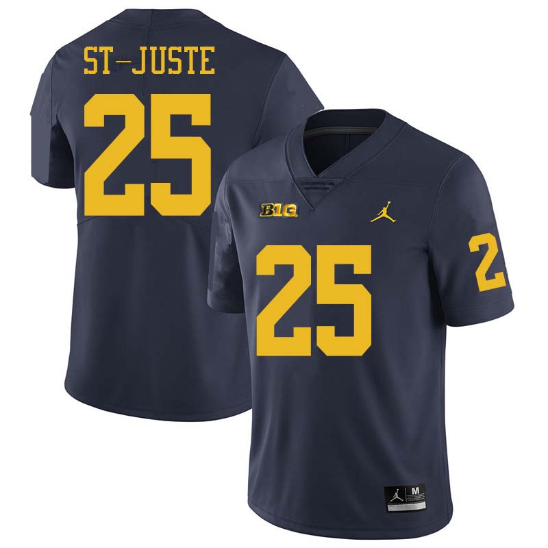 Jordan Brand Men #25 Benjamin St-Juste Michigan Wolverines College Football Jerseys Sale-Navy